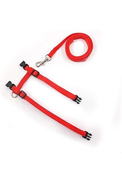 Generic Reflective Adjustable Cat Collar and Harness with Leash (Red)