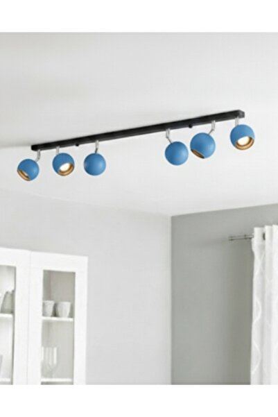 demet habek mylights Mavi Başlıklı GU10 LED Küre Altılı Hareketli Başlık Tasa...