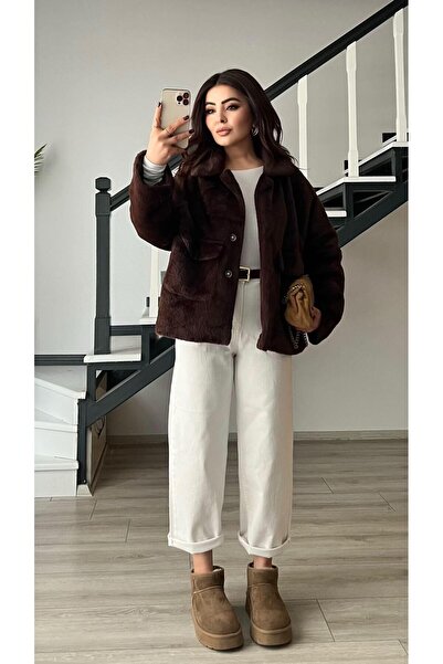 Oslove Bitter Brown Premium Plush Coat