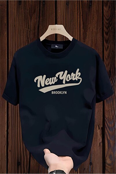 donamod تيشيرت قطني مريح يسمح بمرور الهواء طبيعي من نيويورك بروكلين باللونين ...