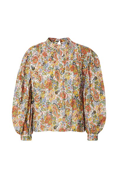 Warehouse Bluză cu detaliu Paisley Pin Tuck pentru femei