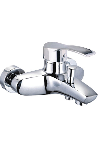 KlaussTech Baterie cadă, alamă, cartuș ceramic de 40 mm, țeavă fixă ​​cu peră, crom