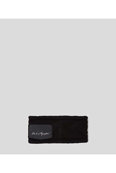 Karl Lagerfeld K/ARROW KNIT HEADBAND A Black Women