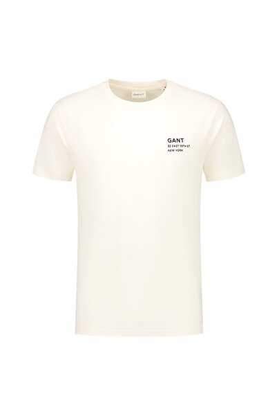 Gant SMALL GRAPHIC SS T-SHIRT Off White Men