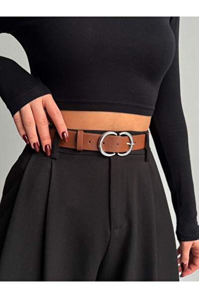 KIRASE Double Buckle Women's Trouser Belt, Coat Belt, Dress Belt, Shirt Belt Boy-110 En-3