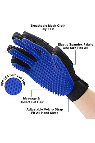 Generic Pet Grooming Gloves for Dogs & Cats – Gentle De-Shedding & Bathing Mitts