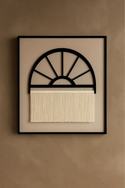 Oss elhetraf لوحة فنية جدارية حديثة مربعة بتصميم نصف قوس وخيوط ناعمة بطول 120...