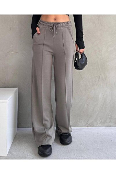 Butik Premium-Cupralı-Modal-Çımalı-Palazzo-Bol Paça-Yumuşak-Dokulu-Beli-Lasti...