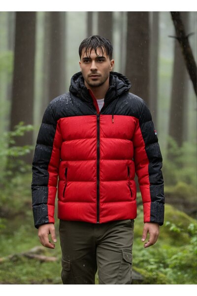 VEZİR MODA ERKEK MONT KAPÜŞONLU ŞİŞME RİPS KUMAŞ