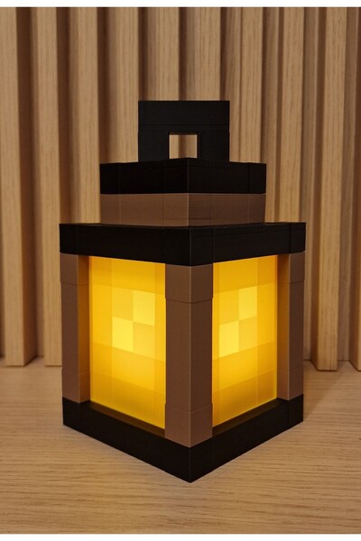 OEM Veioza de noapte LED, felinar tip Minecraft, multicolor, 120x120x220mm