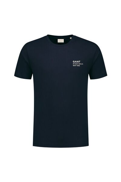 Gant SMALL GRAPHIC SS T-SHIRT Dark Blue Men