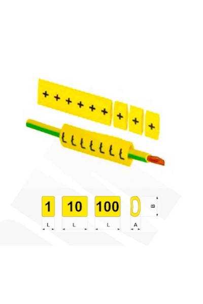 Other Cable marker OZ-0 1-10 yellow 100pcs