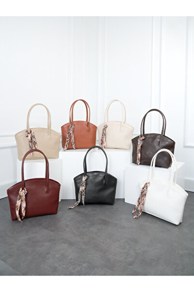 Rivina Laura Women's Scarf Double Handle Shopper Hand and Shoulder Bag (Scarf Color May Vary)