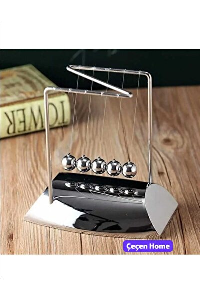 ÇEÇEN HOME Masa Üstü Newton Denge Topları Metal Balans Denge Topları Ofis Mas...