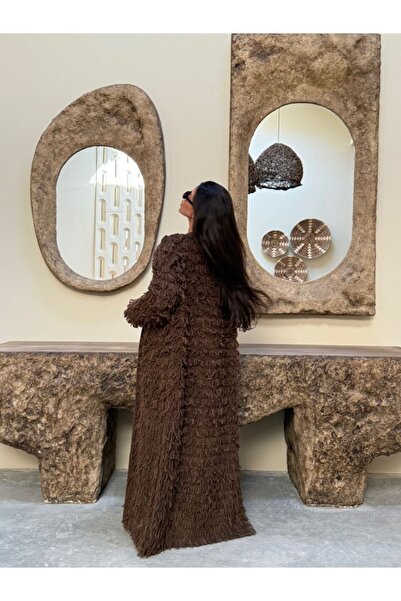 MAXXANA Tasseled Long Knit Cardigan