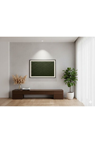 Oss elhetraf لوحة جدارية فاخرة بلون زيتوني داكن – ديكور حائط عصري للمنازل وال...