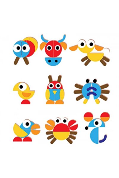 OEM Tangram Montessori Fun Puzzle with 39 geometric wooden pieces