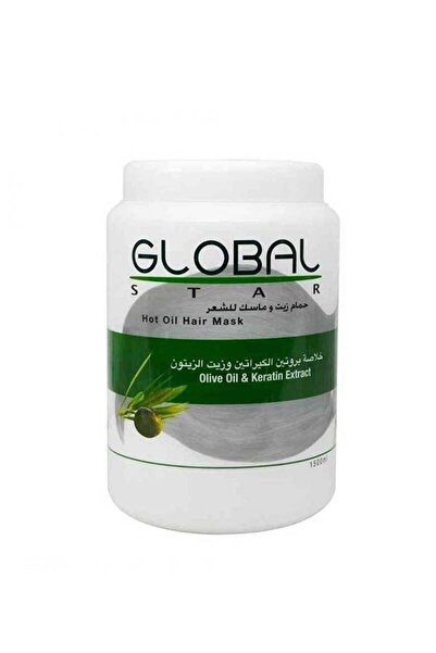 Globalstar حمام زيت وماسك للشعر خلاصة الكيراتين وزيت الزيتون من جلوبال ستار -...