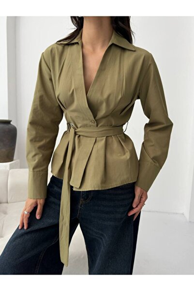 MAXXANA Tie-Up V-Neck Shirt