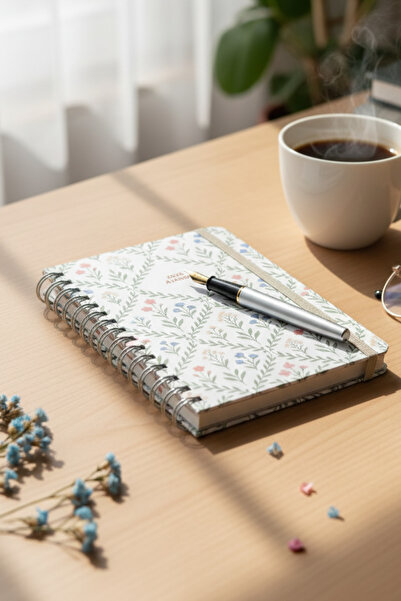 Chi-Chi Papers 2026 Weekly Planner - Handmade, 2 Pages with Stickers, Tiny Flowers