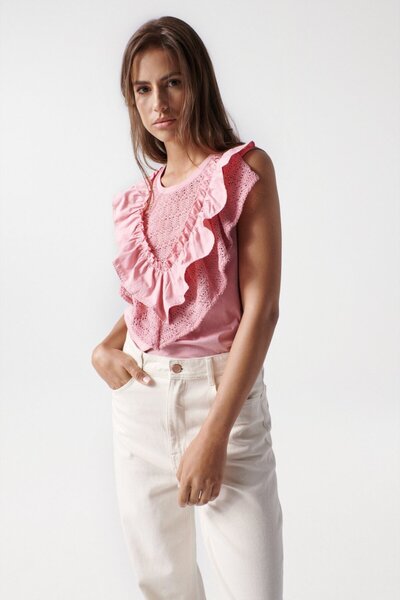 Salsa Jeans Medium Pink Singlets/Top (21006054620) Women