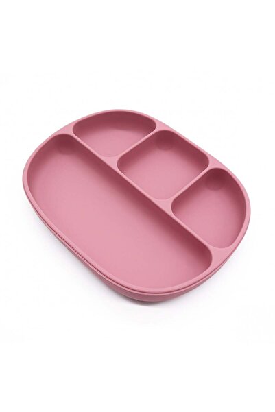 Generic Silicone plate with 4 dividers and lid