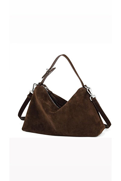 Rivina Narin Women's Suede Lock Detailed Hand Shoulder and Women's Bag 30/25 Size