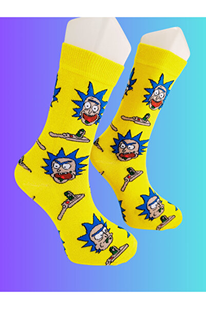 Shuttle Park Özel Seri Happy Renkli Rick and Morty Socks Eğlenceli Rahat Şık ...