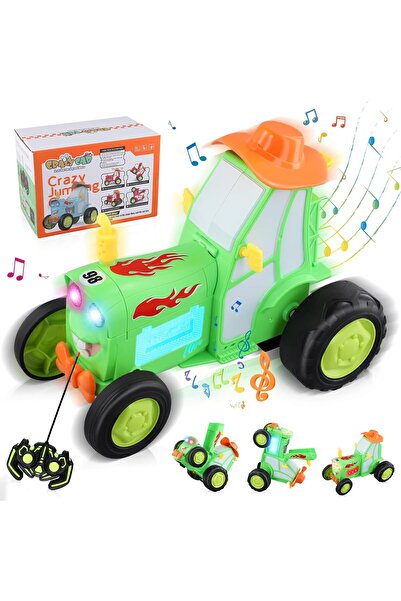 Generic RC Car Remote Control for Children - 90° Rotation Stunt Car with Sounds and Lights (Blue)