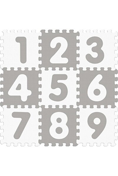 Generic حصيرة أحجية أبجدية مضادة للبكتيريا، 9 قطع، رمادية