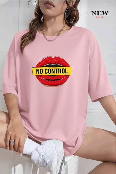 New Shine Fără control cu imprimeu supradimensionat tricou