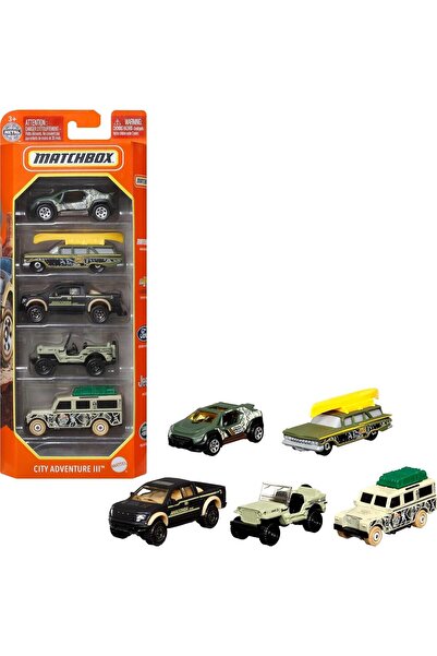 Matchbox 5-Pack of 1:64 Scale Vehicles, 5 Toy Car Collection for Kids 3 Years & Older