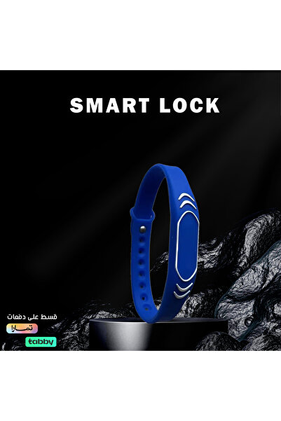 SMART LOCK Wristband with integrated NFC IC card, made of silicone, controls access to locks and is rewritable.