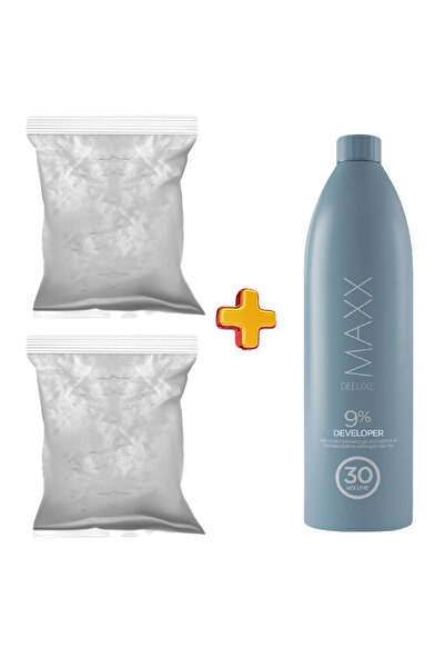 MAXX DELUXE 3'lü Paket Set GRİ Oryal 2x500 gr + 1000 ml Oksidan 30 Volum