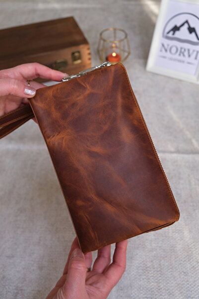 Norvi Leather Encrypted Genuine Leather Men's Handbag 1232