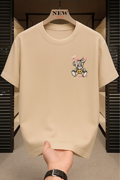 New Shine تي شيرت ريلاكس مطبوع قصة فضفاضة