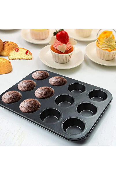 Beysa Muffin Kek Kalıbı Tepsisi 12li Yapışmaz