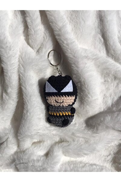 ELARAKNİTS HANDMADE El örgüsü Amigurami Kahraman Anahtarlık (Batman – Spiderman – Deadpool)