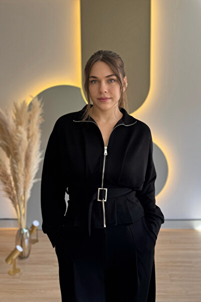 Aventien Premium Modal Fabric Belted Jacket Pants Set