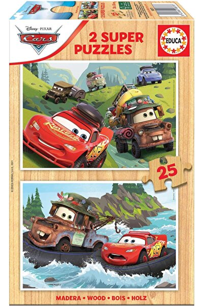 EDUCA أحجية ديزني كارز الخشبية للأطفال - 25 قطعة