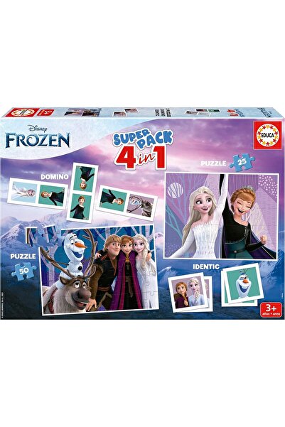 EDUCA - Superpack 4 in 1 Frozen Puzzle (19737)