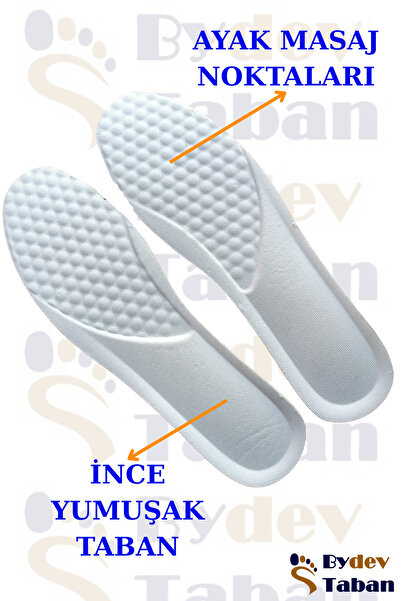 Bydev Taban By 1432 Beyaz Ince Yumuşak Konforlu Ayakkabı Iç Tabanı