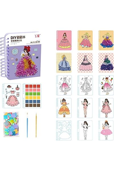 ECVV مجموعة ألغاز الرسم بالثقب الإبداعية - كتاب ألغاز فن الثقب على القماش للب...