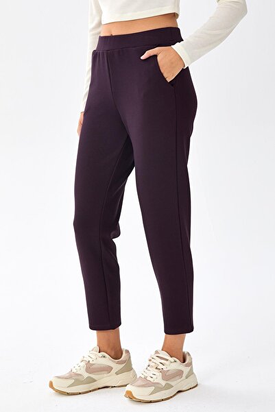 İKİLER Knitted Trousers with Elastic Waist and Pockets