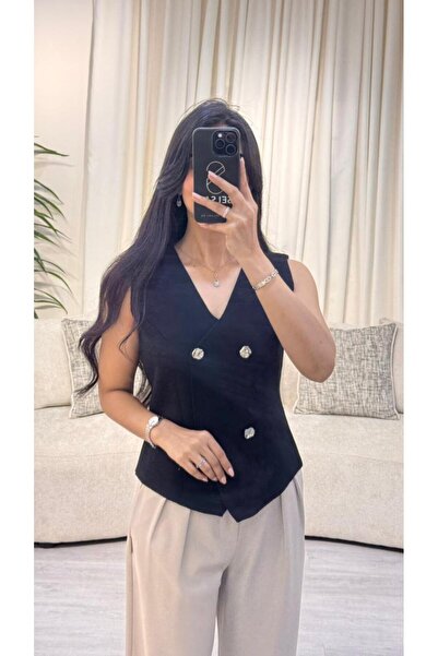 SELSAL Knitted vest with buttons