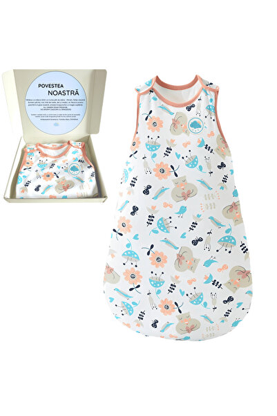 Miriboo Sleeping Bag for Babies and Children, 6-12 months, Winter, 1.5 TOG, 100% Cotton, Temperature Indicator