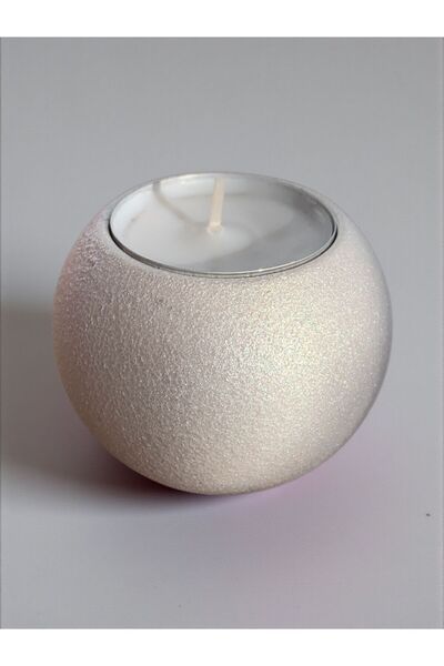 unique florya Parlak Simli Tekli 1 adet Mumluk Tealight + (1adet mum hediyeli...