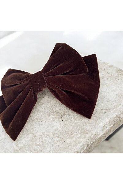 Rachel Suede Velvet Bitter Brown Square Bag Buckle and Bow Buckle Set of 2 - 15 cm