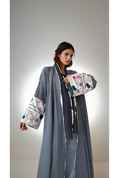 AYA mwt65-Abaya-Cloche-Made-of-Linen-Cotton