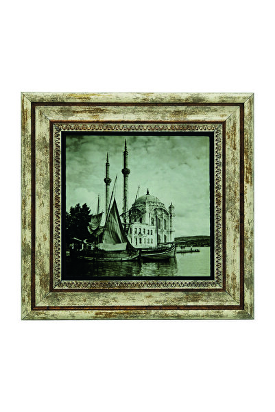 Sadrazam Ortaköy Mosque (Photograph, 1920S) Printed Natural Stone Painting 25cm X 25cm |   Krt-37